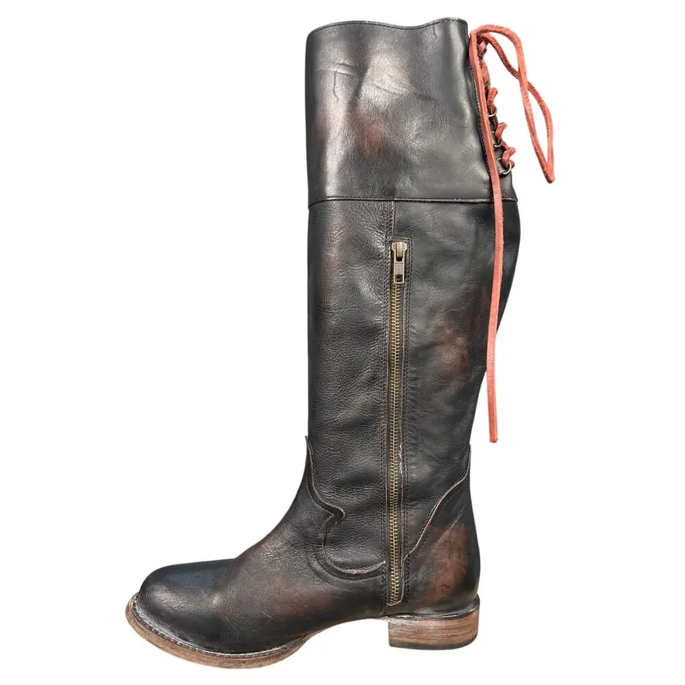 Freebird By Steven Women’s Cyn Brown Knee High Riding Boots Size US 10